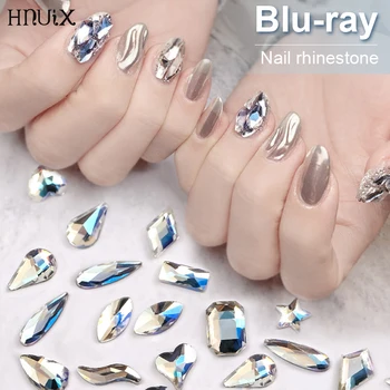 

HNUIX 30pc/Box Crystals Blueshine Nail Art Rhinestones Stone Strass Glass For 3D Nails Art Decorations Supplies Manicure Jewelry