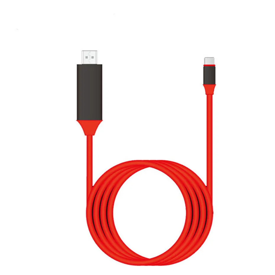 Кабель-адаптер USB 3,1 к HDMI 4K 2M type C к HDMI кабель для MacBook samsung Galaxy S9/S8/Note 9 HDMI(с розничной упаковкой