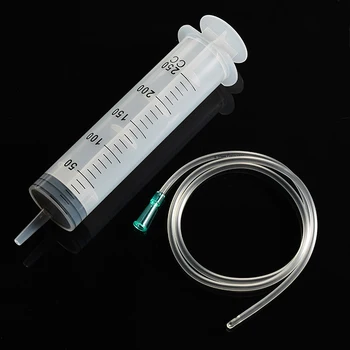 

New Large Disposable Capacity Syringe 250ml Large Capacity Syringe For Refilling Measuring & 1m Tube