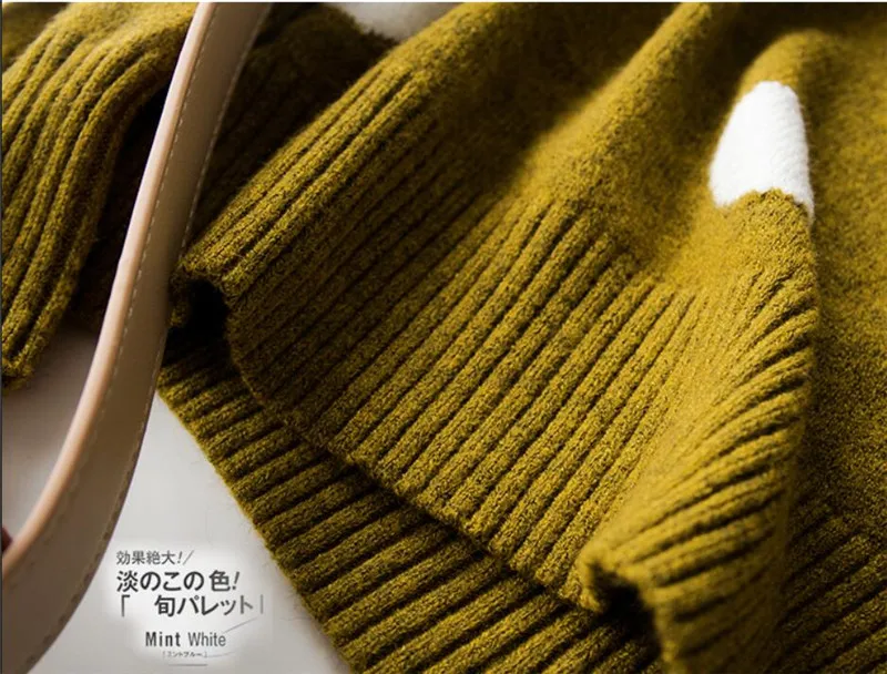 GCAROL новый женский свитер в горошек 30% шерстяной свитер оверсайз Повседневный уличная осенне-зимний милый вязаный пуловер M-2XL
