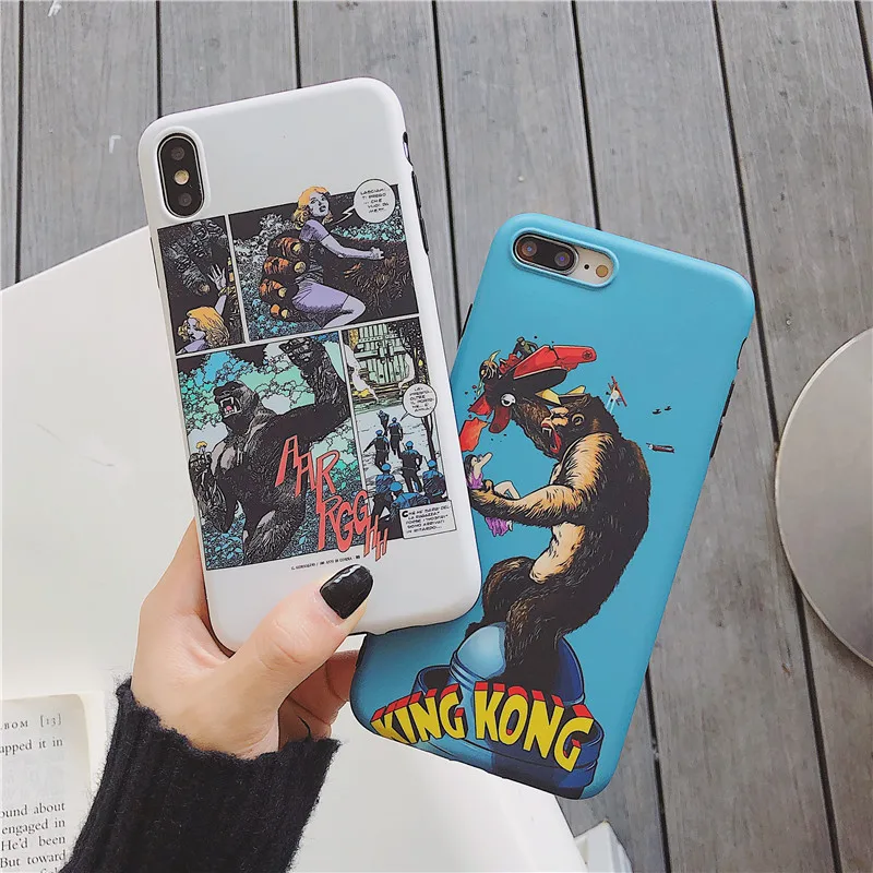 

For iphone 11 Pro Max funny Movie King Kong illustration soft Mobile Phone Case for iphone 6 6s 7 7plus 8 plus X XR XS MAX cover