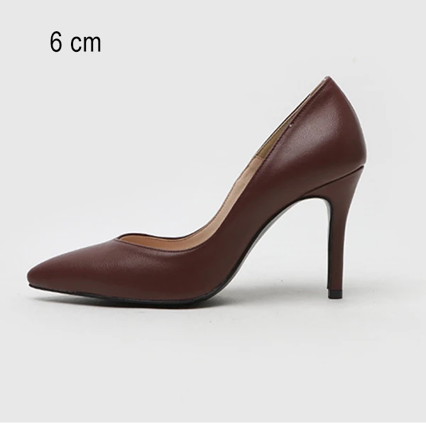 Red 6 cm Pumps Женская обувь на высоком каблуке; классические женские туфли-лодочки; повседневная обувь без застежки с острым носком; сезон весна-осень; новое поступление - Цвет: Red 6 cm Pumps