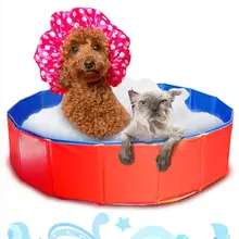 Портативный бассейн для домашних животных и ванна ПВХ складная ванная для собак ванны Нескользящая портативная безопасность для ванной безопасности кошка собака Ванна