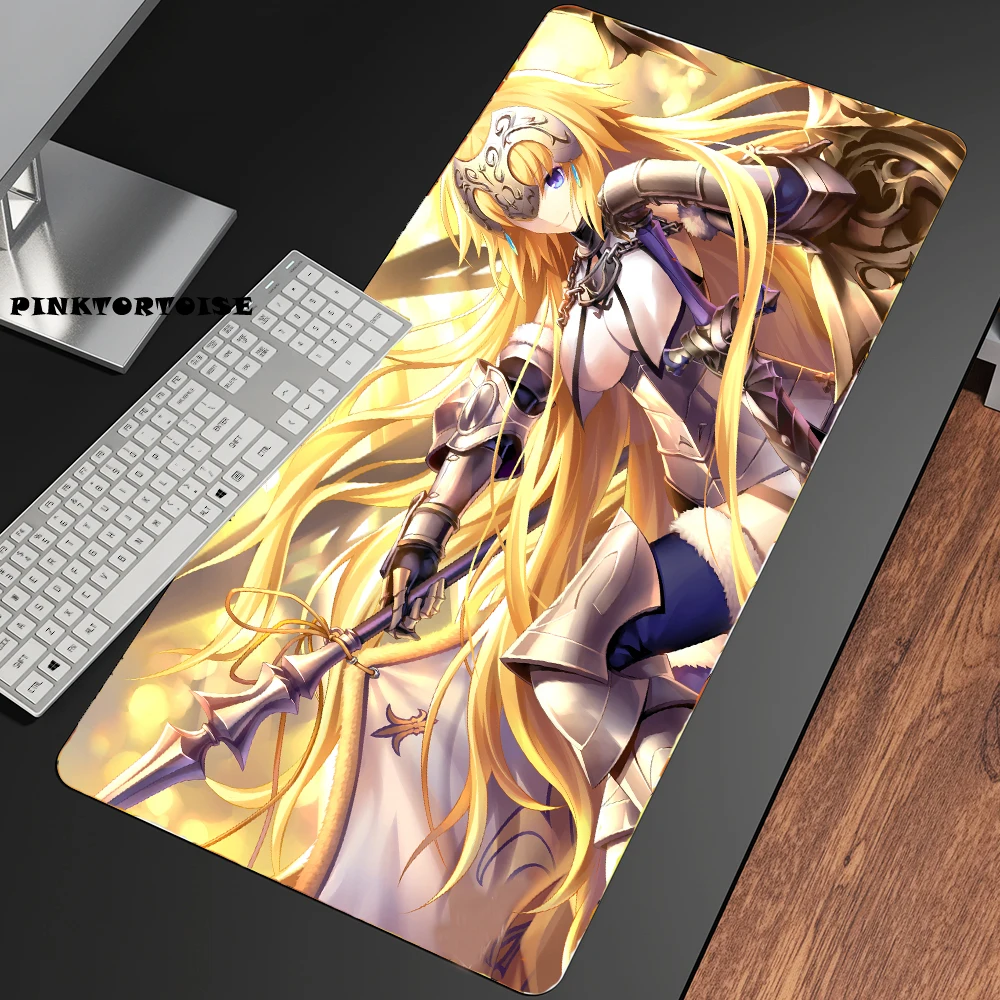 

PINKTORTOISE Anime Jeanne d'Arc Mouse Pad Gamer Office Desk Mat Genshin Impact Computer Laptop Large Rubber Anti-Slip Pad