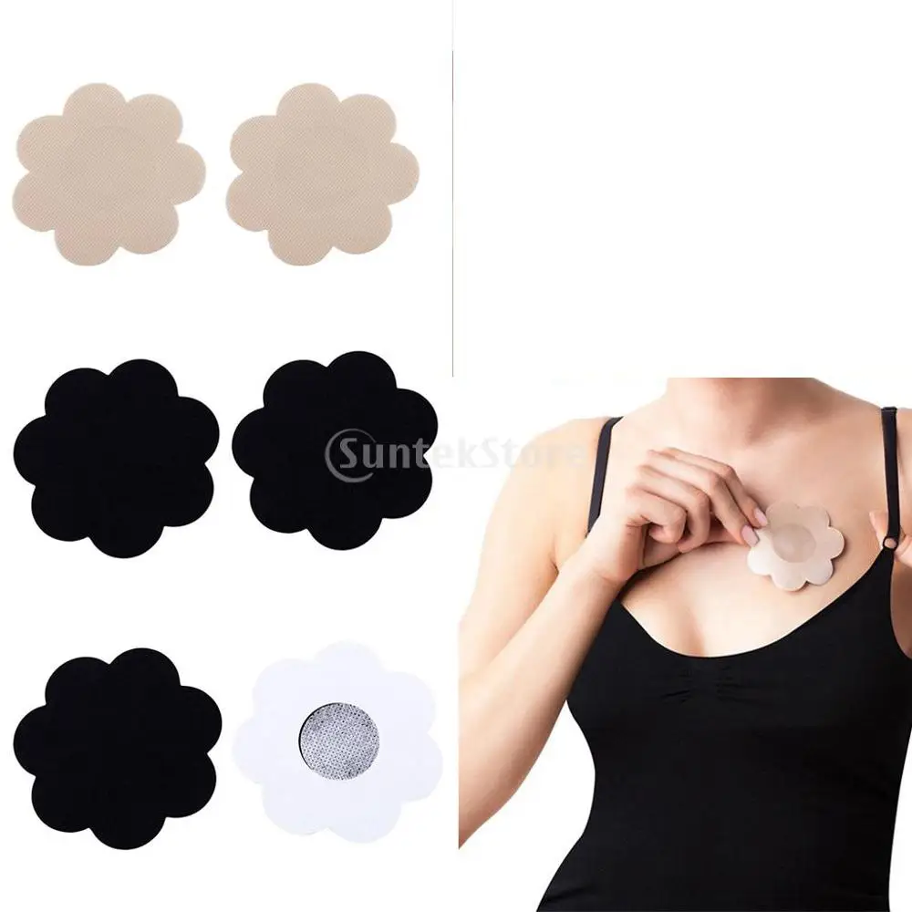 20x Breast Nipple Covers Flower Adhesive Invisible Bra Lift Tape Stickers Patch 