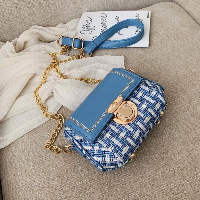 blue PU+ шерстяные сумки через плечо для женщин дизайнерские маленькие сумки Женский кошелек модные мини сумки на плечо Sac основная женская сумка - Цвет: blue