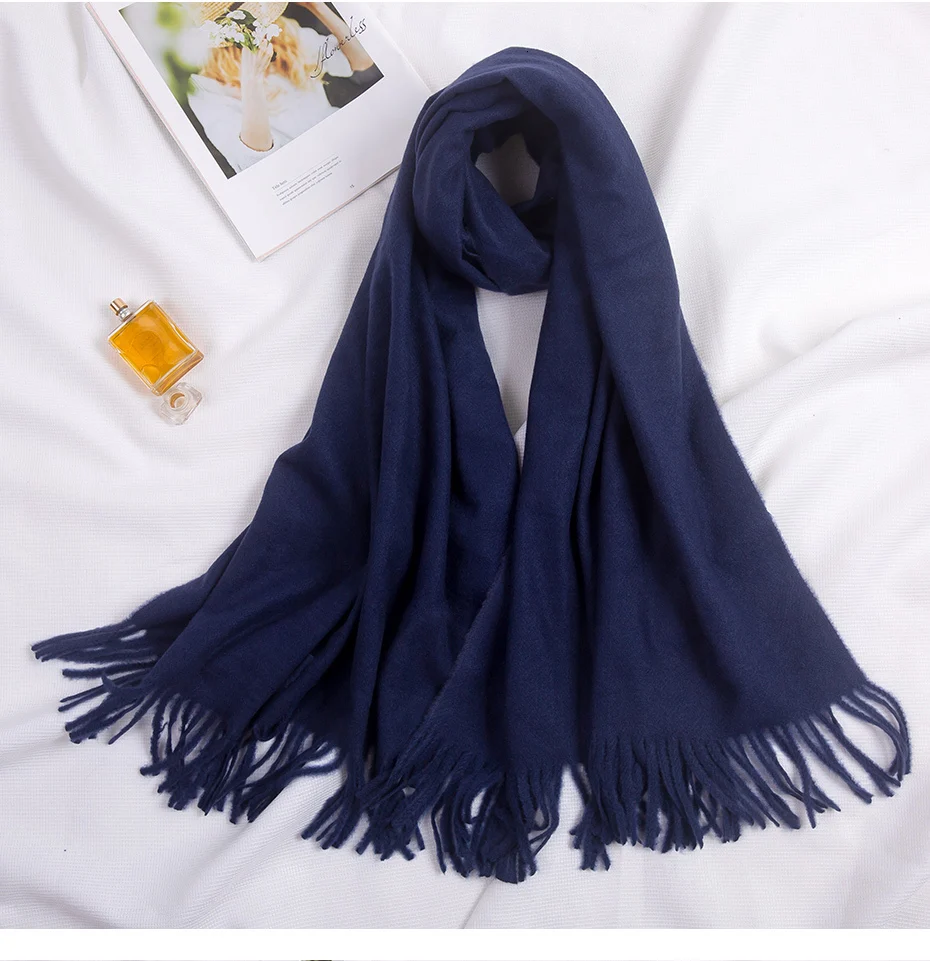Зимний длинный Палантин кашемировый платок-шарф женский платок из фуляра Femme палантин шеи Шелковый шейный платок шерстяной женский шарф