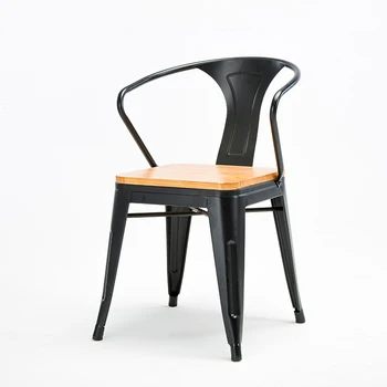 

LOFT Industrial Wind Wrought Iron Chair Solid Wood Dining Chair Lounge Chair Chair Cafe Restaurant Stool Table and Chair
