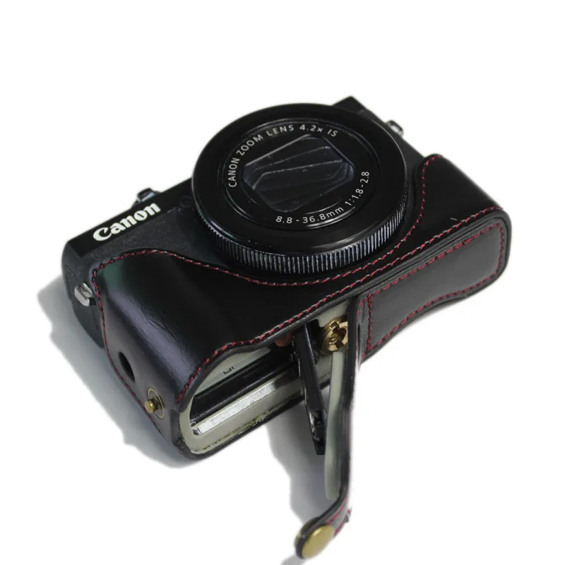 Протектор для Canon PowerShot G7 X Mark III PU искусственный кожаный материал камера база Защита корпуса