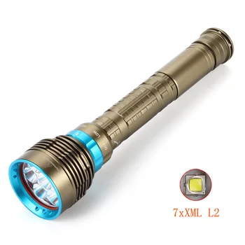 

7x XM-L L2 LED Diving Lantern Underwater Lantern Light Spearfishing Flashlight Diving Torch Powered by 3*18650/26650 26650