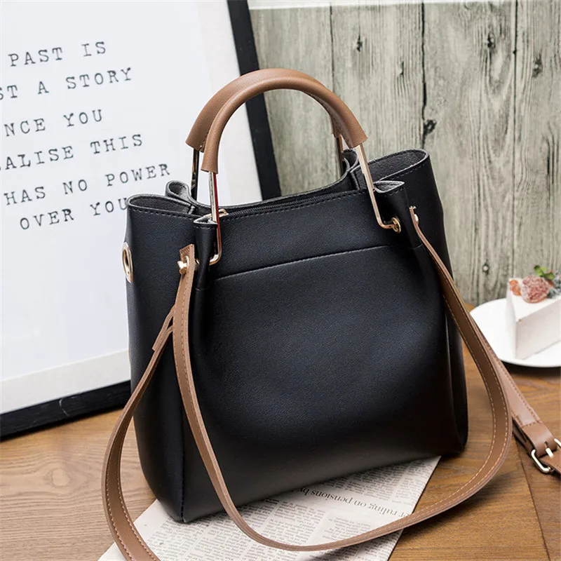 

New Portable Large Capacity Shoulder bag Women's Handbag fashion bucket PU leather multifunction diagonal package phone bags
