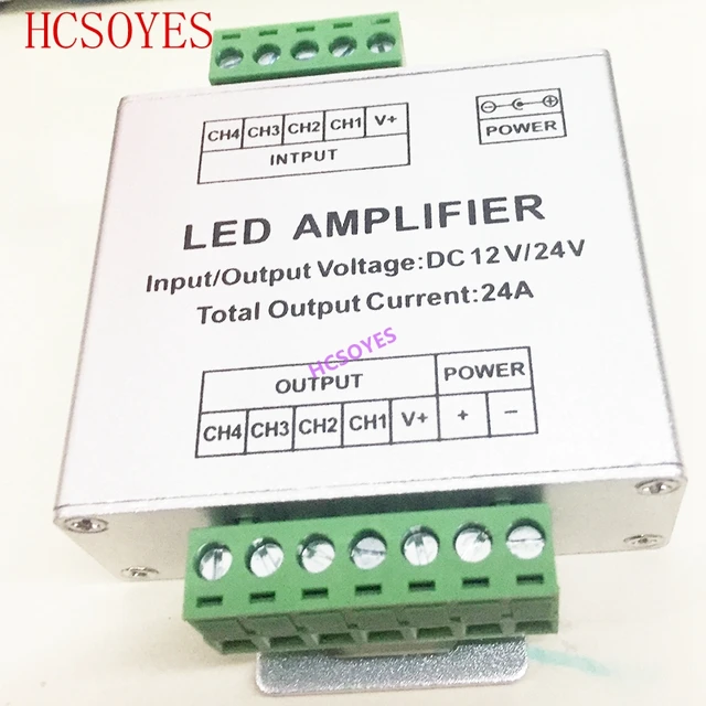 Amplificatore Segnale RGBW 4CH In Alluminio - Per Controller LED, Supporta PWM DC12V/24V | Estensione E Potenziamento Luci - Foto 7