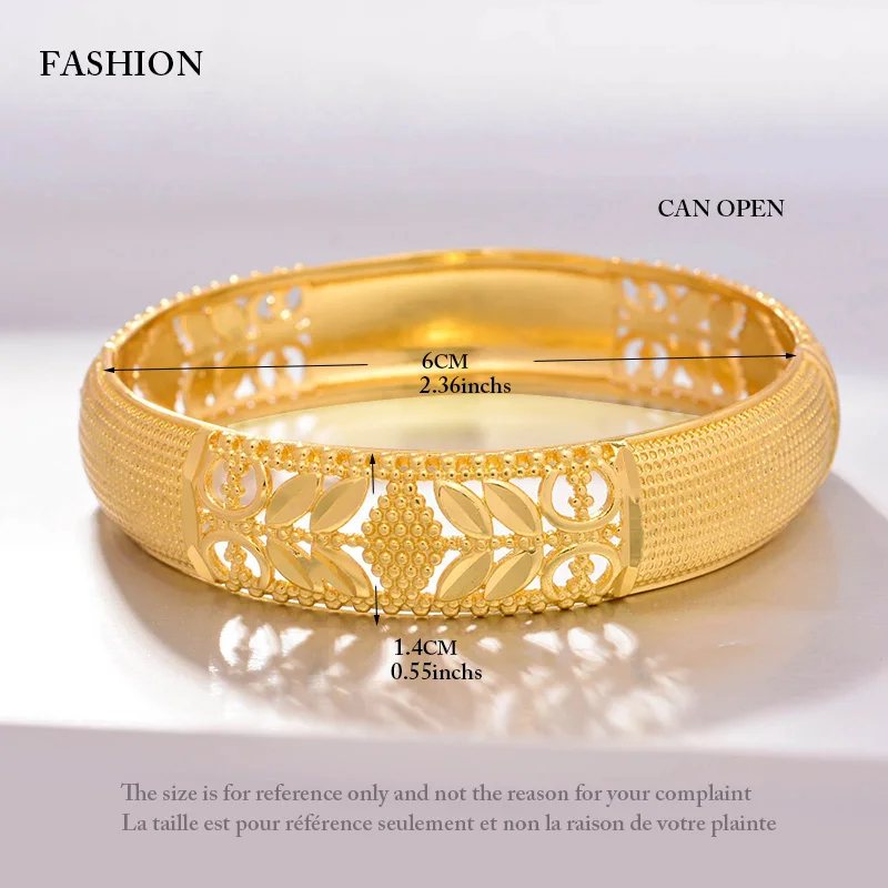 4pcs Openable Cuff Bangles For Small Wrist (5.5–7") – Gold/Platinum Plated, Twisted Design, Unisex, Customizable Size