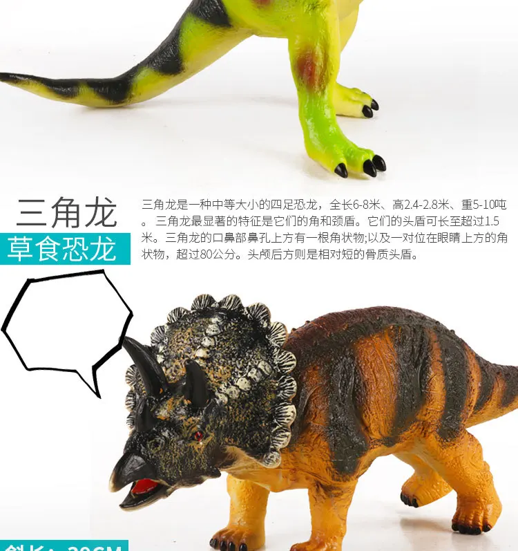 Большой размер Юрского периода мягкая Silcone динозавр модель игрушки T-Rex динозавр Игрушечная модель животного набор