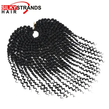 

Curly Senegalese Twist Hair Crochet Braids Silky Strands Synthetic 14inch Ombre Burgundy Freetress Crochet Hair Braids