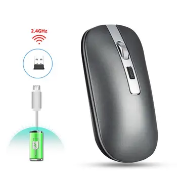 

Rechargeable USB Wireless Silent Mute Gaming Mouse Ultra Thin Mice for Macbook Android Apple Notebook PC
