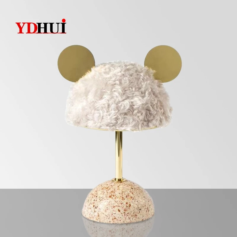 #^Special Price Nordic Simple Creative Cartoon Living Room Light Luxury Rabbit Table Lamp Hotel Bedroom Bedside Children's Room Feather Table La