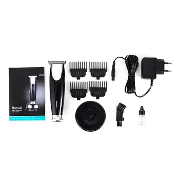 

Electric Hair Clipper Steel Cutter Cordless Rechargeable Trimmer with Limit Comb