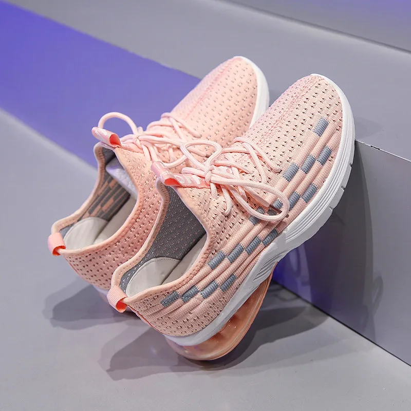 Womens Sneakers New Women Vulcanized Shoes Women Shoes Women's Fly-woven breathable shock-absorbing cushion women's casual shoes