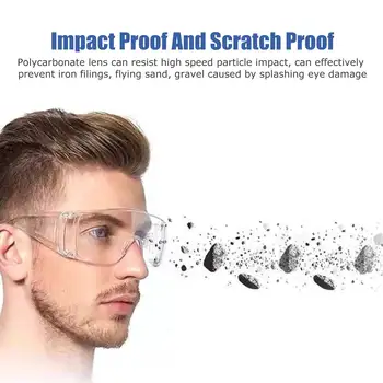 

Protective Safety Goggles Wide Vision Disposable Indirect Vent Prevent Infection Eye Mask Anti-Fog Medical Splash Goggles
