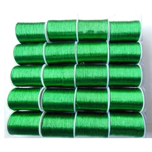 20 рулонов зеленая красивая золотая нить для вышивки швейная линия