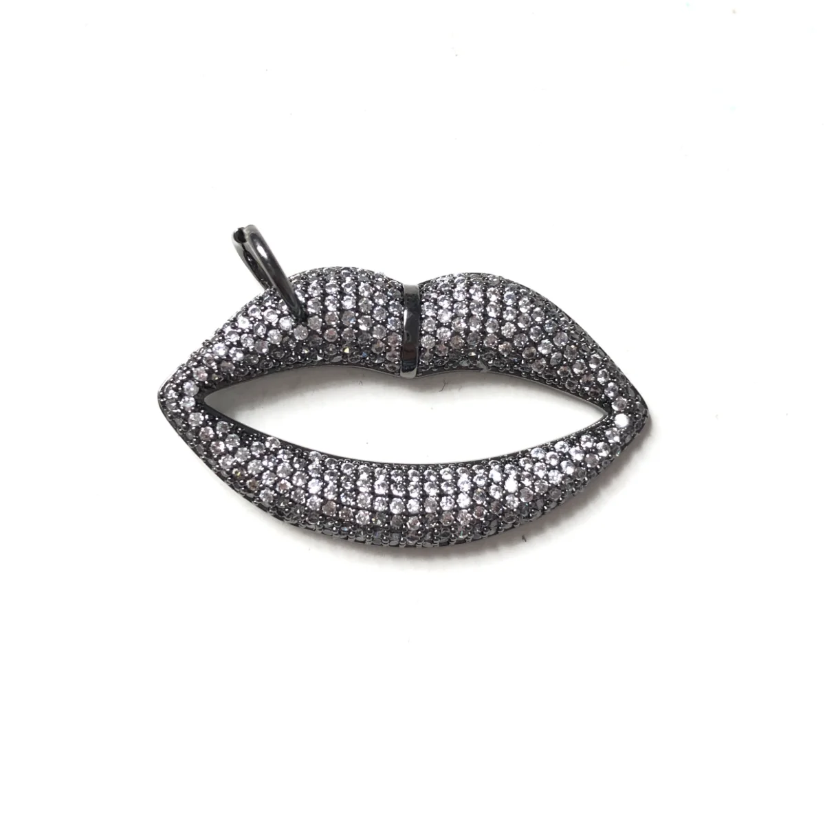 5pcs Big Lips Charms Pendant for Woman Bracelet Necklace Earring Making Cubic Zirconia Jewelry Handmade Gift Accessory Wholesale