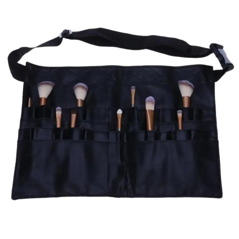 Makeup-brush Bag Black Apron Belt Professional PVC Makeup Tool Case Bag Makeup-brush Bag Black Apron Belt Professional PVC Makeup Tool Case Bag