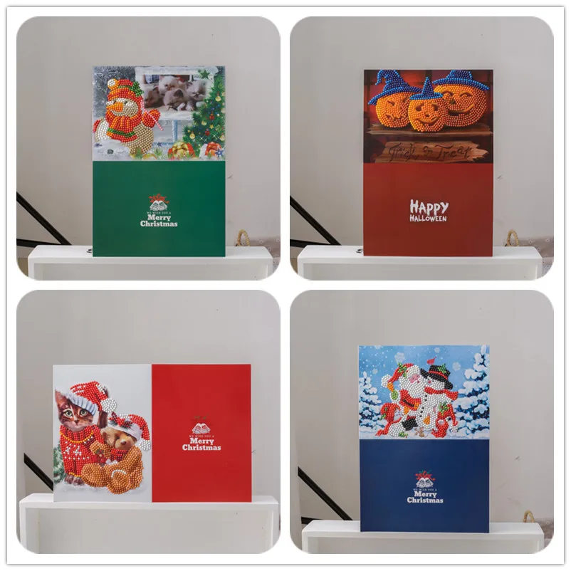 5d Diamond Painting Christmas Cards Diamond Embroidery Birthday Paper