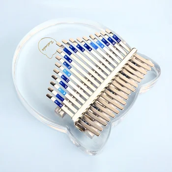 

17 Key Gift Entertainment Musical Instrument With Tuning Mallet Beginner Transparent Acrylic Thumb Piano DIY Kids Adults Sound