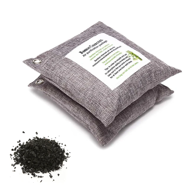 Autó Dezodor Bambusz Faszén Táska Légtisztító Aktivált Szénzsák Nedvesség-Felszívó