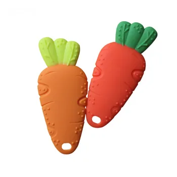 

Infant Molars Teethers Cute Carrot Teether Silicone BPA Free Toothbrush Training Chew Toy Baby Training Tool for Dental Care