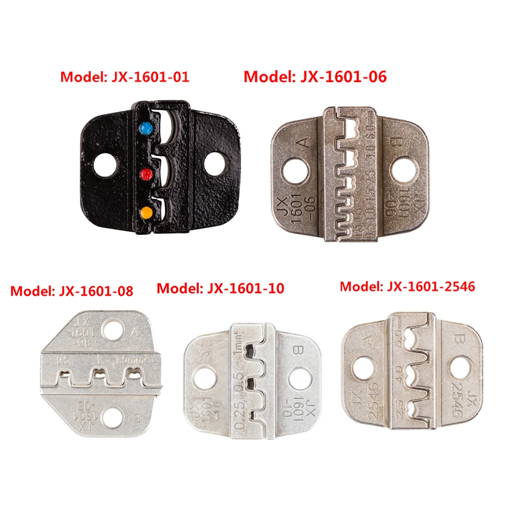 Terminais Paron-Isolados, 4 Tipos Mold, Fio Crimper Jaw, Ferrule Die, Crimping Alicadores, Acessório