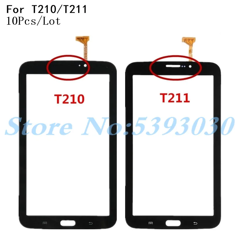 10 шт./лот для Samsung Galaxy Tab 3 7 0 SM-T210 SM-T211 T210 T211 сенсорный экран дигитайзер стеклянная