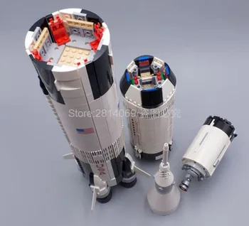 

37003 1969Pcs Schepper Ideeën Serie Saturn V Voertuig Set Bouwsteen Bakstenen Speelgoed 1969Pcs Kinderen Geschenken Compatibel M