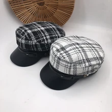 Новая зимняя сетка восьмиугольная Женская художественная Женская художница восстановление древних способов Англии досуг Джокер ткань военная шляпа