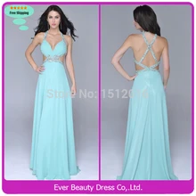 

A Line Spaghetti Strap Sweetheart Chiffon backless Yellow Beading Prom Dresses Long Evening Gown vestido de noiva 2018