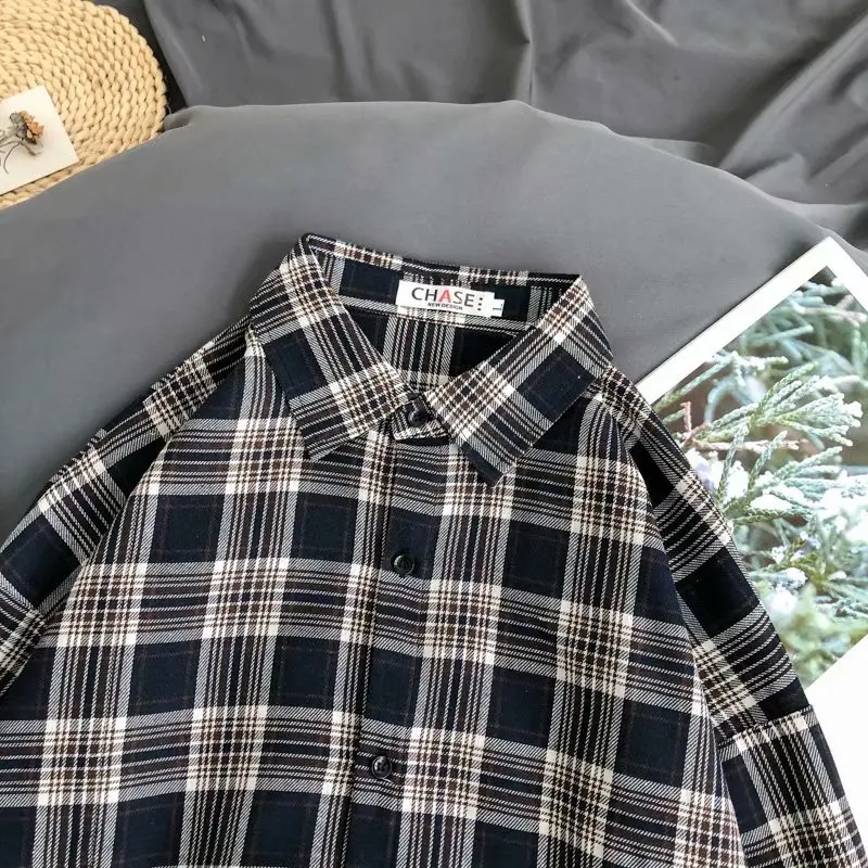 Camisas a cuadros de franela cepillada para hombre, camisa básica informal de manga larga bolsillo tipo parche, ajuste grueso estándar, Gingham botones - AliExpress Ropa hombre