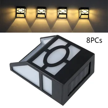 

top selling Solar Deck Lights 2LED Outdoor Garden Decorative Wall Mount Fence Post Lighting Support Wholesale and Dropshipping