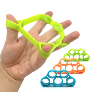 

Hand Finger Gripper Silicone Finger Expander Exercise Hand Grip Wrist Strength Trainer Finger Exerciser Resistance Bands Fitness