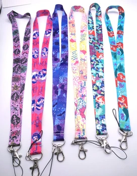 

10 pcs/20 pcs/50 pcs cartoon princess Lanyard Key Lanyard Cosplay Badge ID Cards Holders Neck Straps Keyring