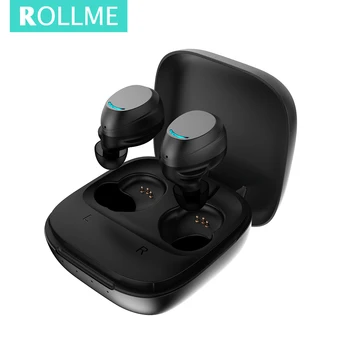 

Rollme T08 Mini Waterproof Dual Microphone V5.0 Wireless Bluetooth Earphones HiFi Tone Earbuds Noise Cancelling