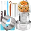 Adjustable Round Mousse Ring Mold For Baking Cake Decoration 6 Layers Slicer Cake Mold Wrapping Tape Cake Collar Roll Packaging ► Photo 1/6