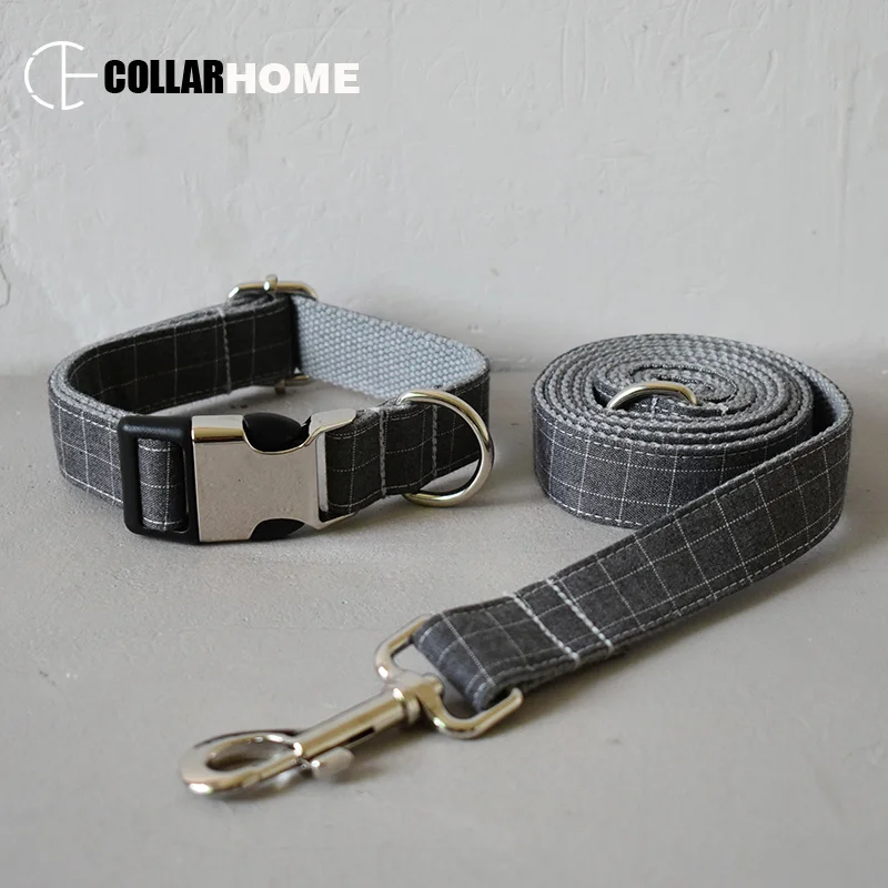 Dog Collar Leash Set Выгравированный ошейник для собак, набор поводков для питомцев, нейлоновое ожерелье для щенков средних и больших, 1,5 м, собачий канат, аксессуары из цинкового сплава, плоские пряжки - Цвет: Dog Collar Leash Set