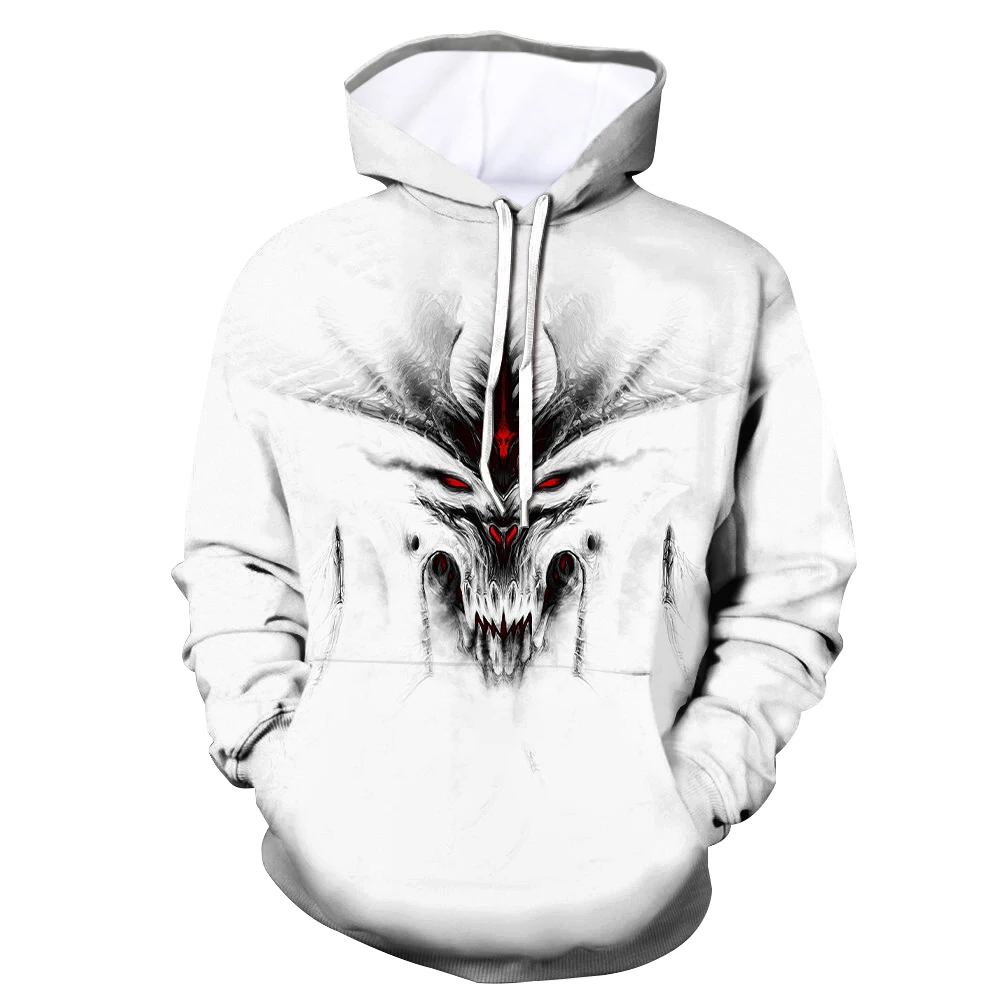 Толстовки с капюшоном игры Diablo Reaper напечатаны 3D Толстовка мужская Осенняя мода Большие размеры спортивные свитера уличный Повседневный пуловер Топ унисекс