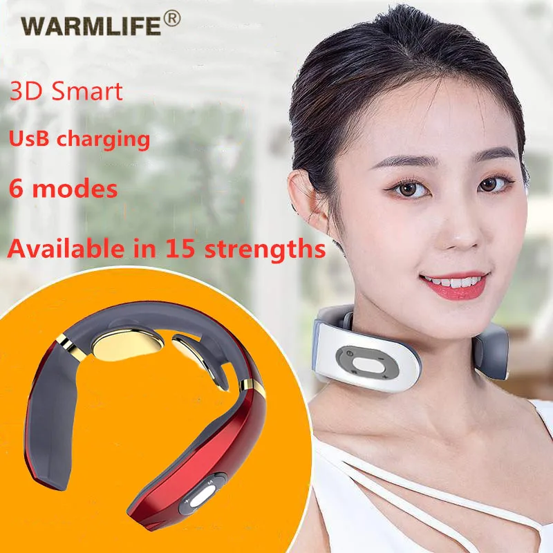 Electric pulse cervical spine massager USB rechargeable massage acupuncture magnetic therapy pain relief tool | Красота и здоровье