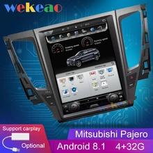 Wekeao вертикальный экран Tesla style 12,1 ''1 Din Android 8,1 Автомагнитола для Mitsubishi Pajero Авто gps навигация автомобильный dvd-плеер