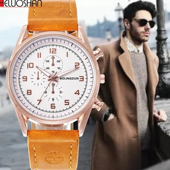 

Reloj Hombre Con Correa De Cuero Arabic Watches Meskie For Men Montre Brand Luxury Sport Relogio Masculino Leather Quartz