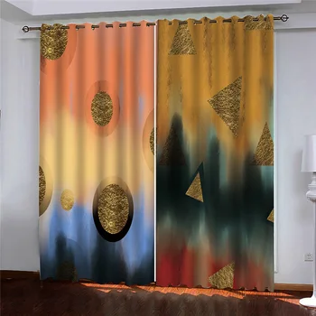 

custom Creative 3D curtains For living room bedroom window drapes Window blackout decoration