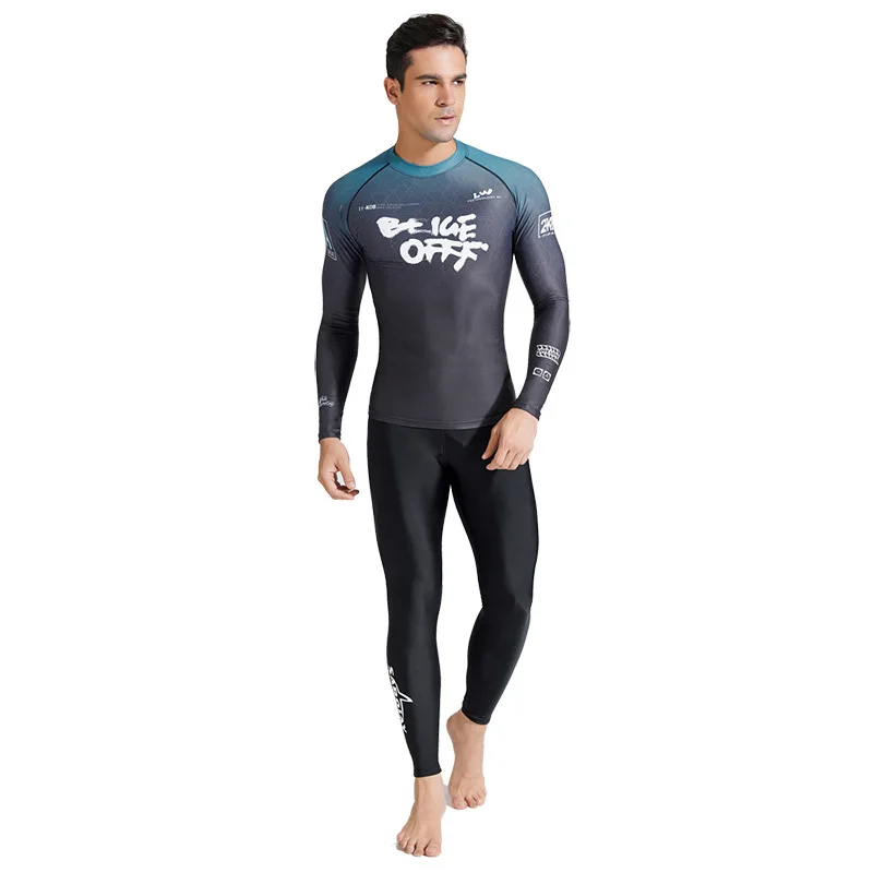 L-4XL Big Rash Guard Men Long Sleeve Swimsuit UPF 50 UV Surfing Suit Swim Shirt Professional Rashguard Man Sails Diving Wetsuit