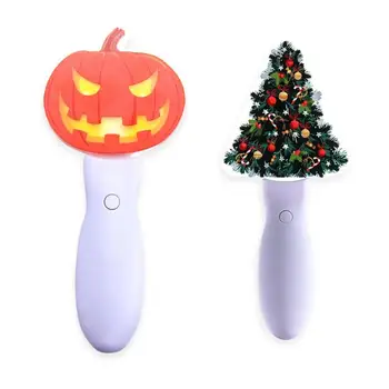 

Luminous Pumpkin Christmas Tree Hand Stick Portable Plastic Molding Power Saving Flashing LED Light Halloween Decor
